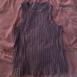 H&M Lavender Ribbed Knit Top